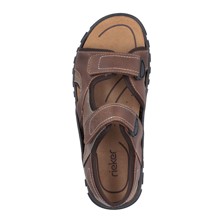 detail Pánské sandály RIEKER 25053-22 hnědá S6
