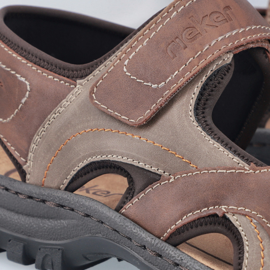 detail Pánské sandály RIEKER 25053-22 hnědá S6