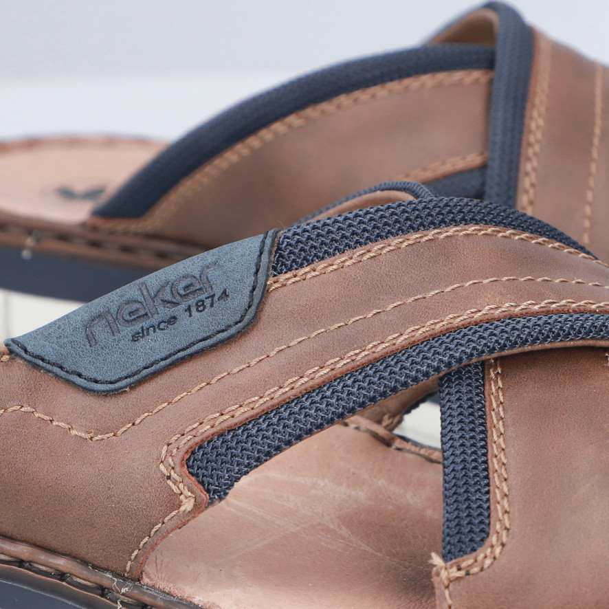 detail Pánské nazouváky RIEKER 25182-14 hnědá S6