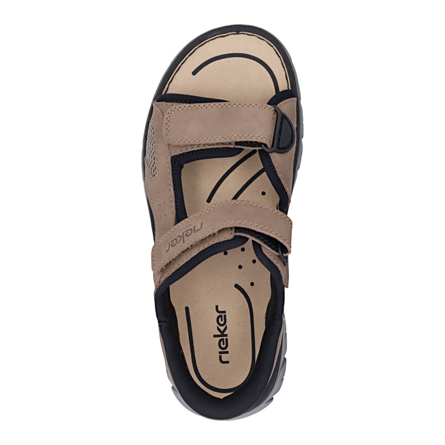 detail Pánské sandály RIEKER 26753-25 hnědá S6