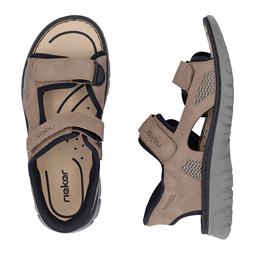 detail Pánské sandály RIEKER 26753-25 hnědá S6