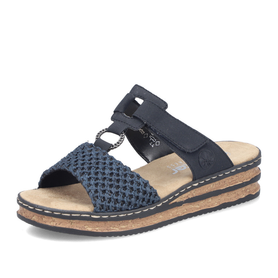 detail Dámské nazouváky RIEKER 62943-14 modrá S6