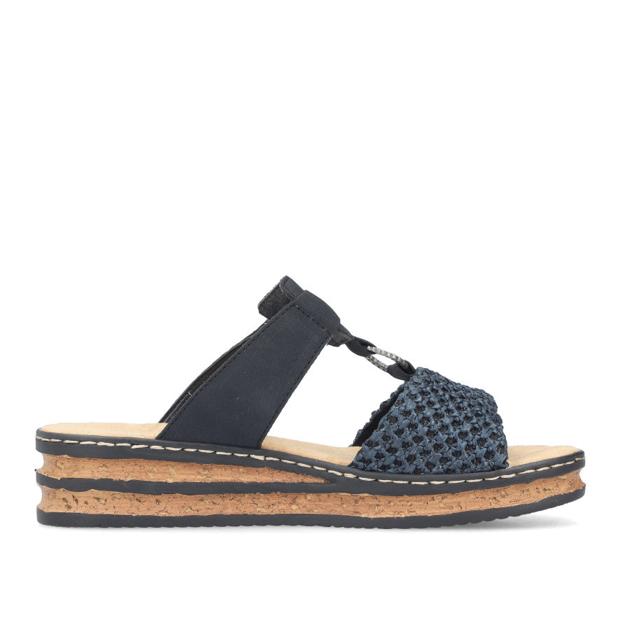 detail Dámské nazouváky RIEKER 62943-14 modrá S6