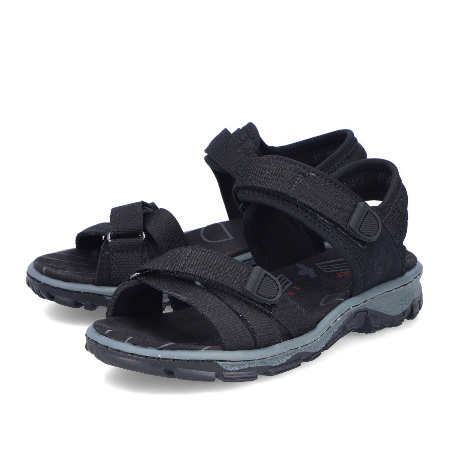 detail Dámské sandály RIEKER 68852-00 černá S6