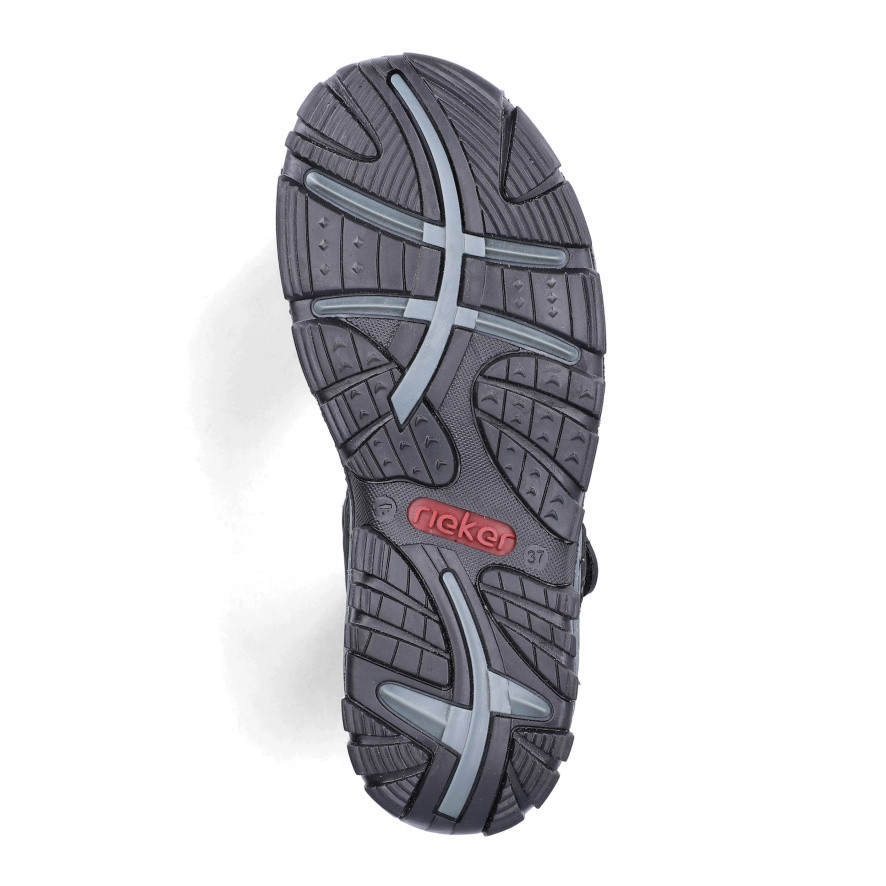 detail Dámské sandály RIEKER 68852-00 černá S6