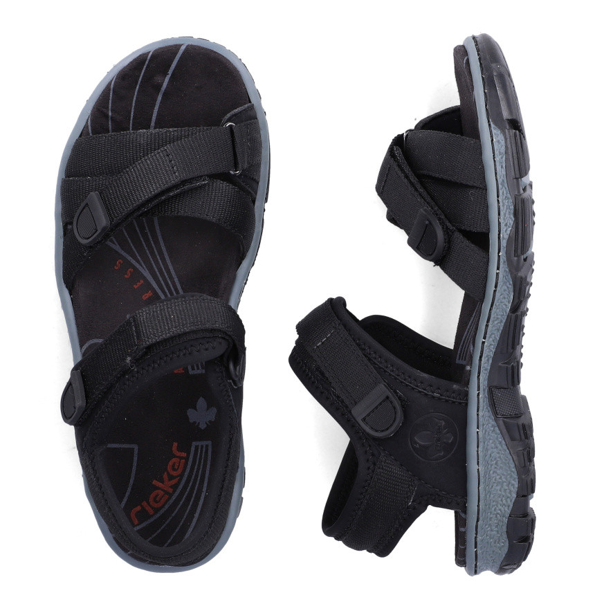 detail Dámské sandály RIEKER 68852-00 černá S6