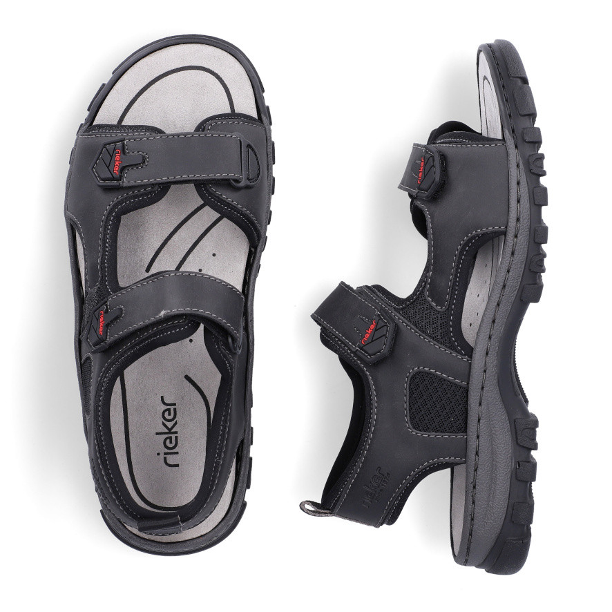 detail Pánské sandály RIEKER 25055-00 černá S6