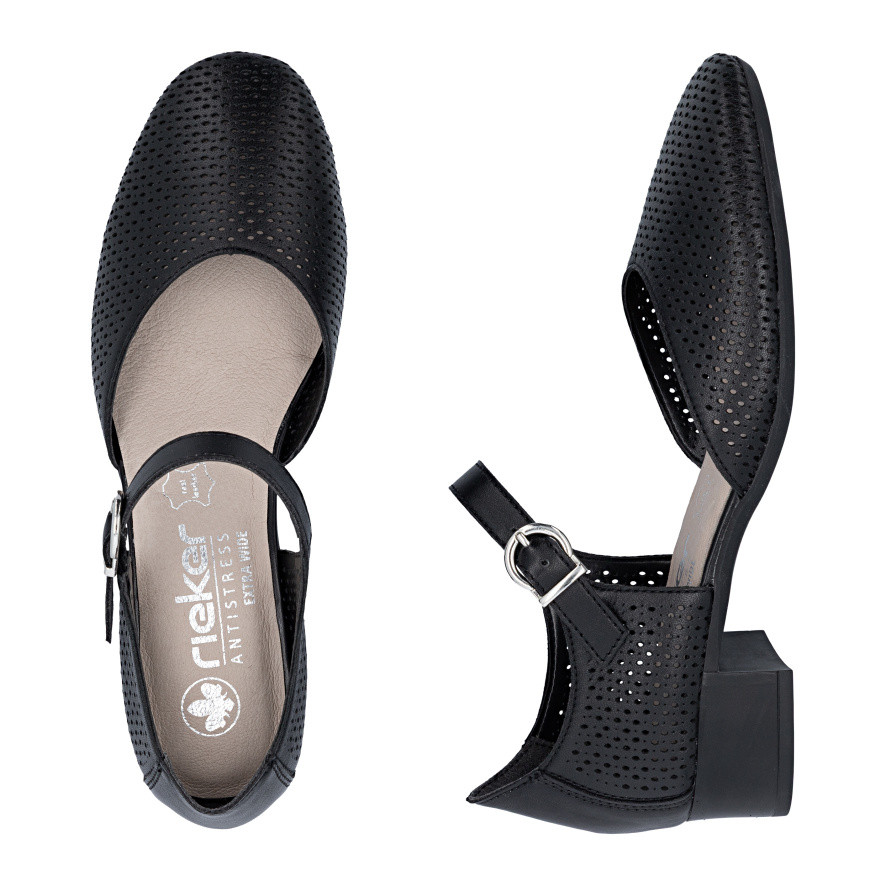 detail Dámské lodičky RIEKER 43460-00 černá S6