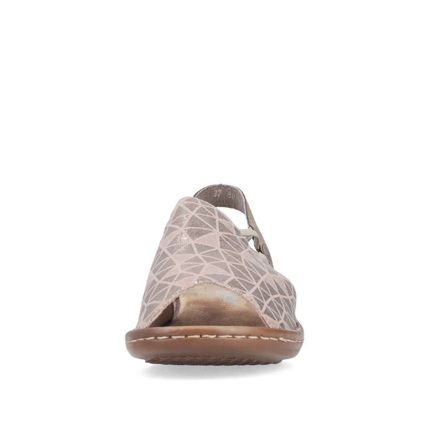 detail Dámské sandály RIEKER 608D1-60 béžová S6