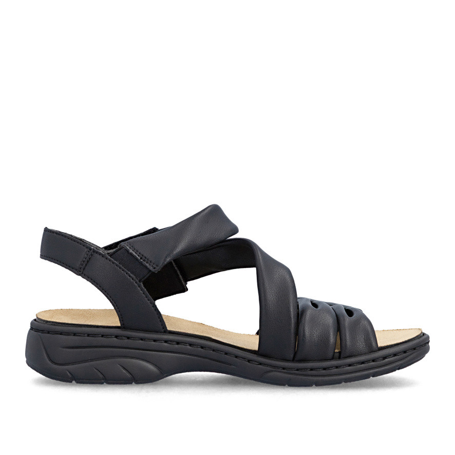 detail Dámské sandály RIEKER 64562-00 černá S6