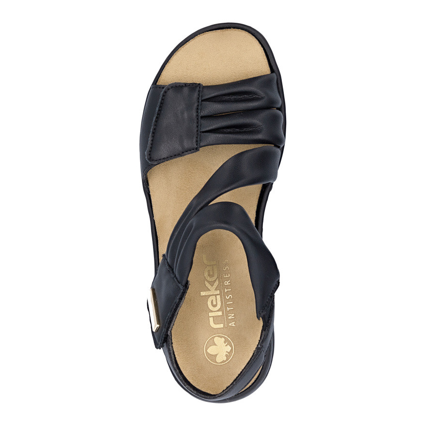 detail Dámské sandály RIEKER 64562-00 černá S6