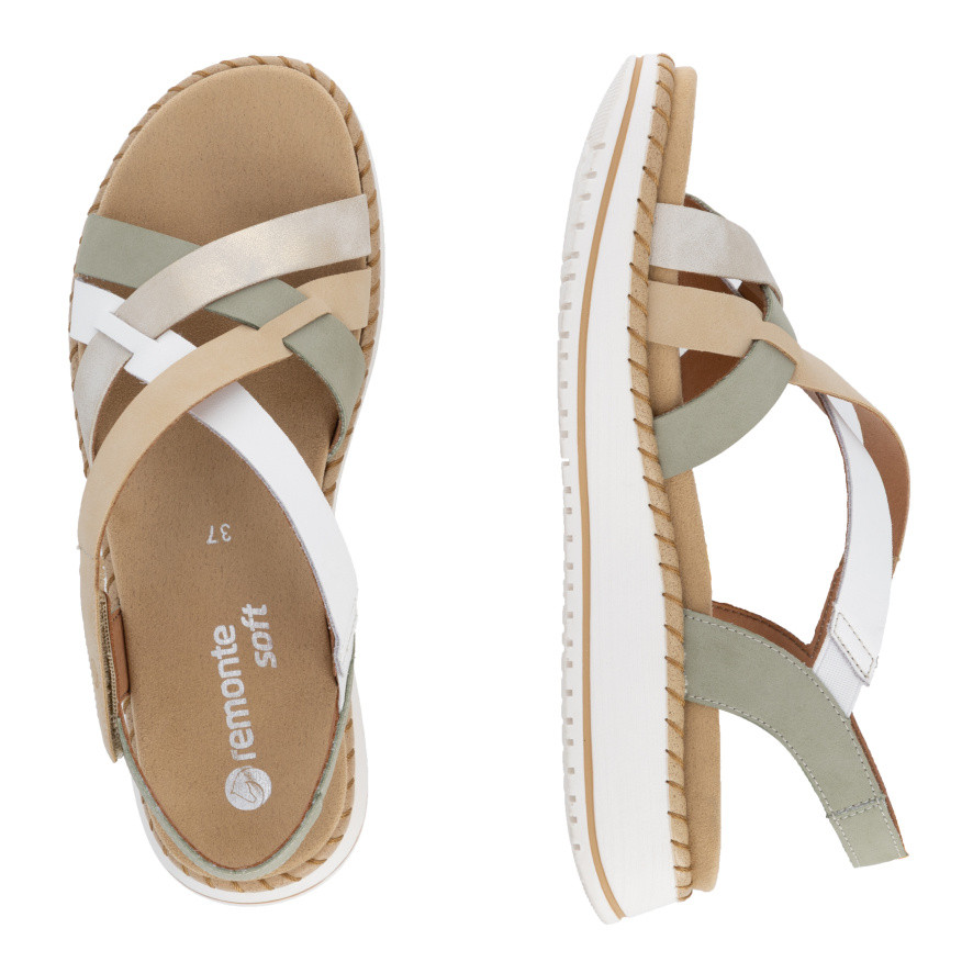 detail Dámské sandály REMONTE D3J53-52 zelená S6