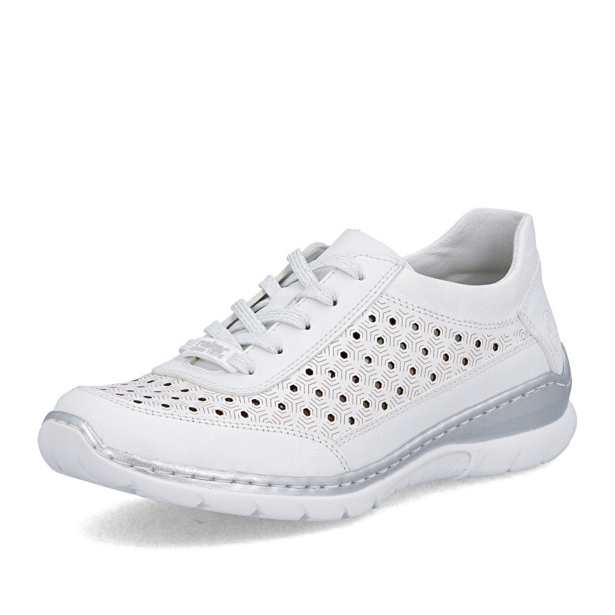 detail Dámske poltopánky RIEKER L3217-80 biela S6