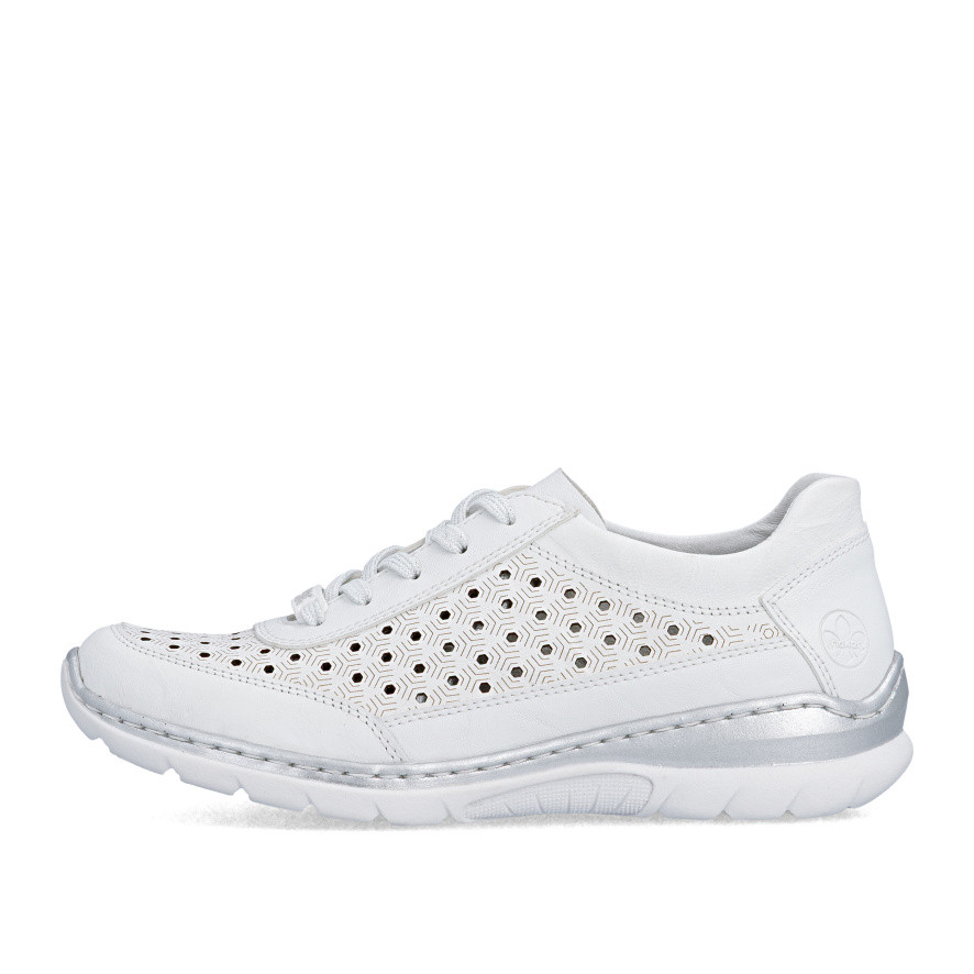 detail Dámske poltopánky RIEKER L3217-80 biela S6