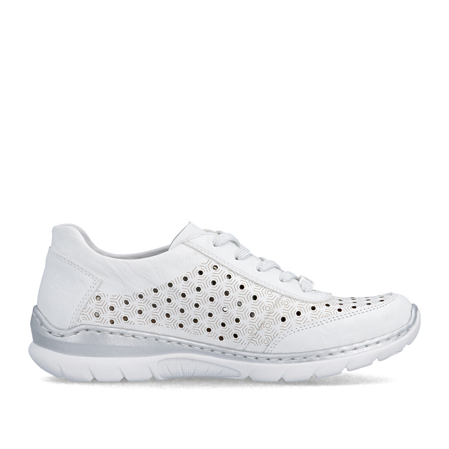 detail Dámske poltopánky RIEKER L3217-80 biela S6