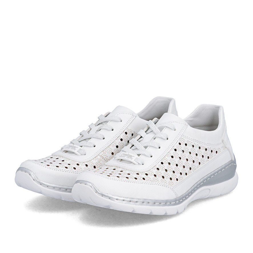 detail Dámske poltopánky RIEKER L3217-80 biela S6