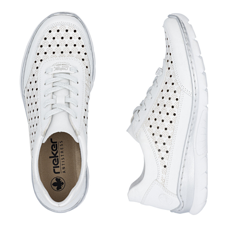 detail Dámske poltopánky RIEKER L3217-80 biela S6