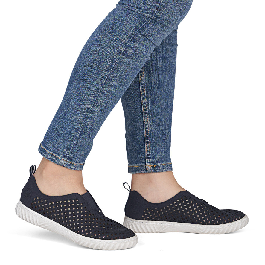 detail Dámské mokasíny RIEKER N0965-14 modrá S6