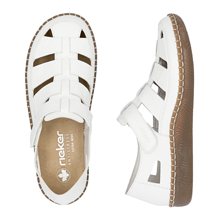 detail Dámské sandály RIEKER N2453-80 bílá S6