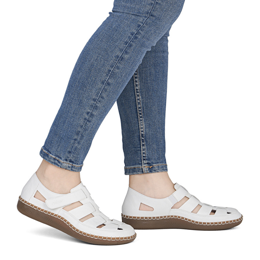 detail Dámské sandály RIEKER N2453-80 bílá S6