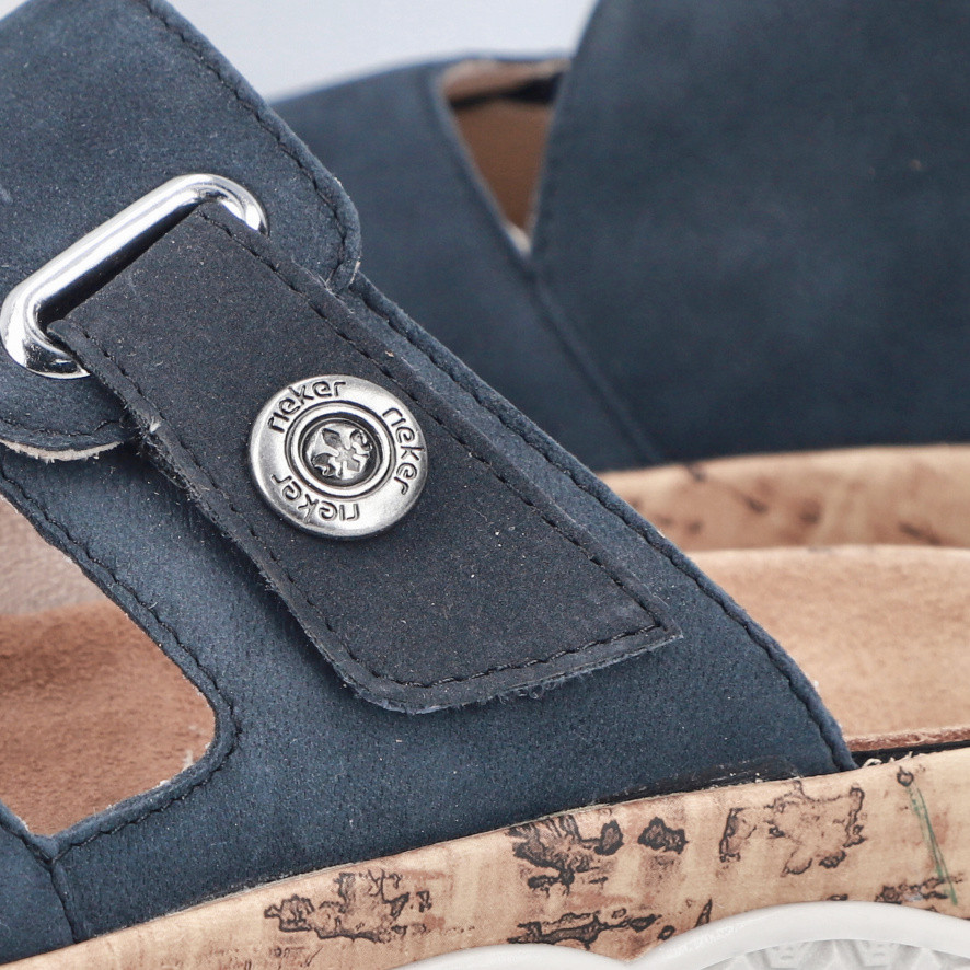 detail Dámské nazouváky RIEKER V0300-14 modrá S6