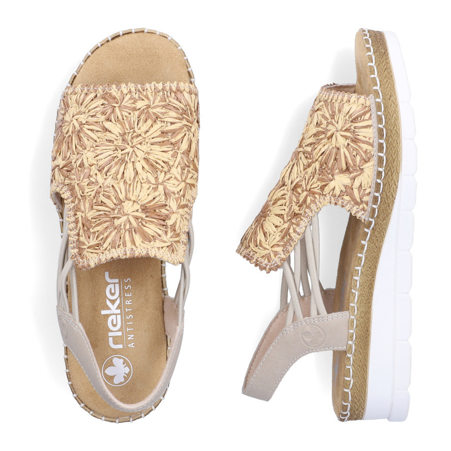 detail Dámské sandály RIEKER V1268-64 béžová S6