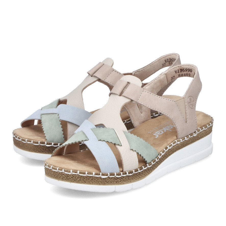 detail Dámské sandály RIEKER V1269-90 béžová S6