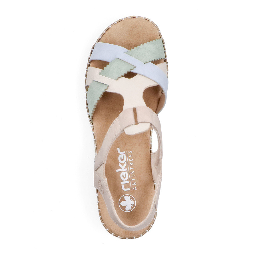 detail Dámské sandály RIEKER V1269-90 béžová S6