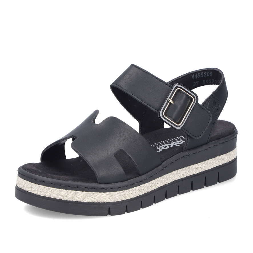 detail Dámské sandály RIEKER V4952-00 černá S6