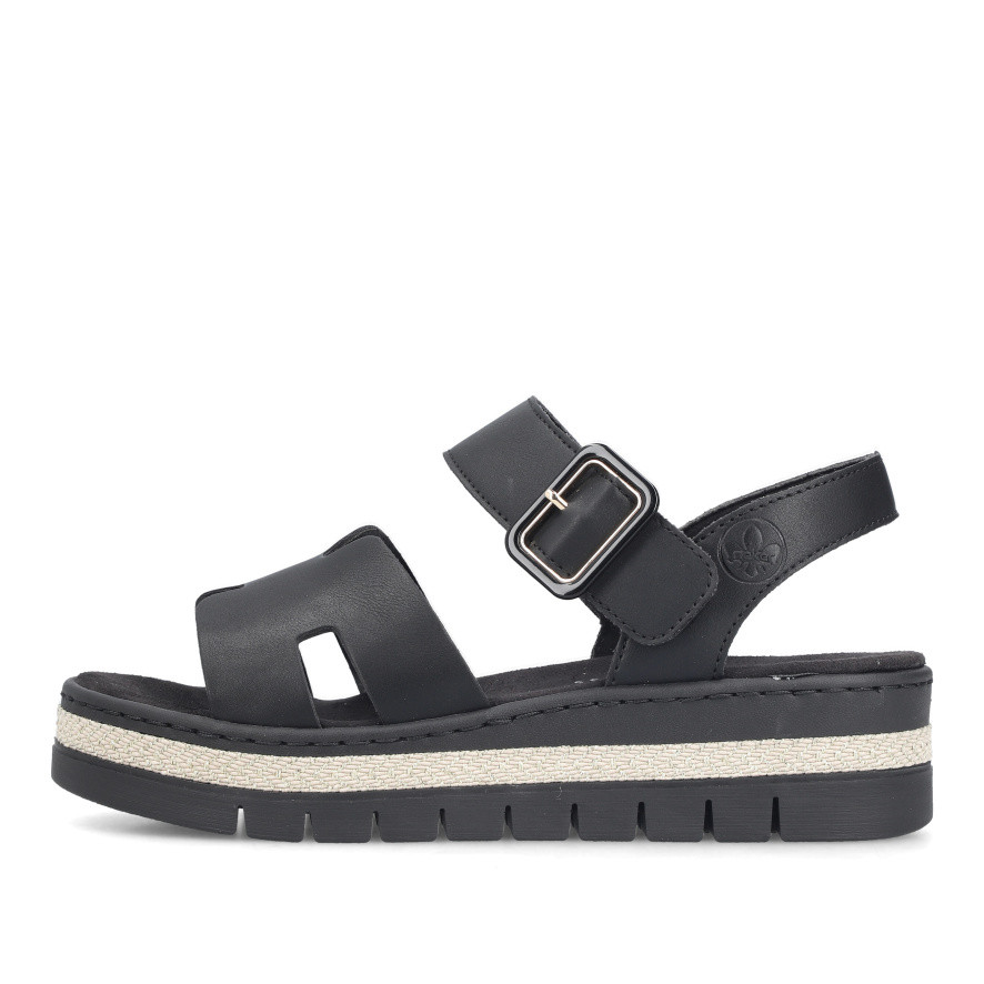 detail Dámské sandály RIEKER V4952-00 černá S6