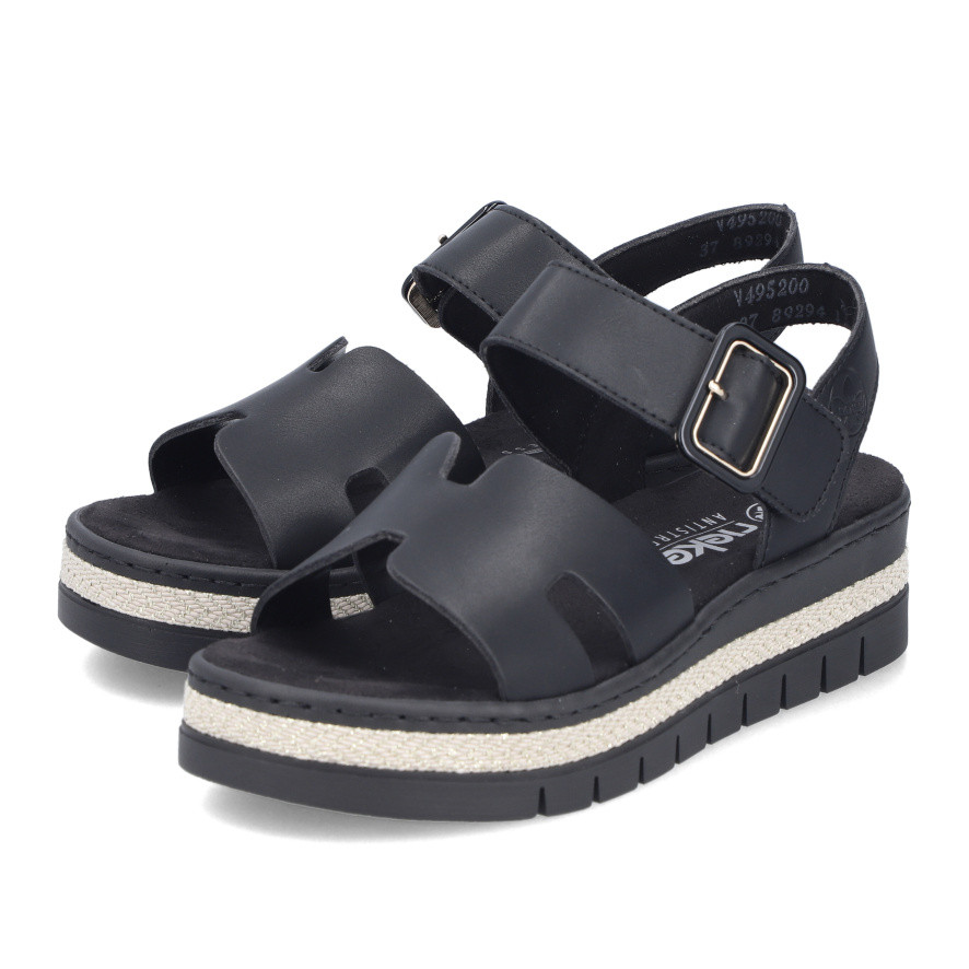 detail Dámské sandály RIEKER V4952-00 černá S6