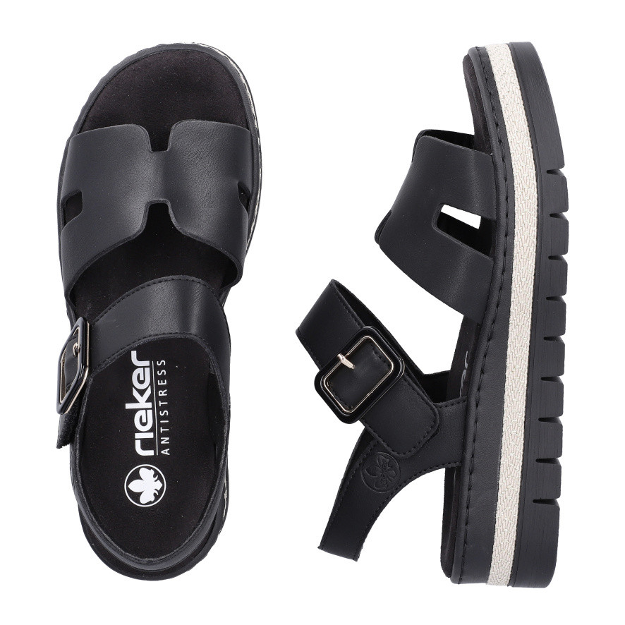 detail Dámské sandály RIEKER V4952-00 černá S6