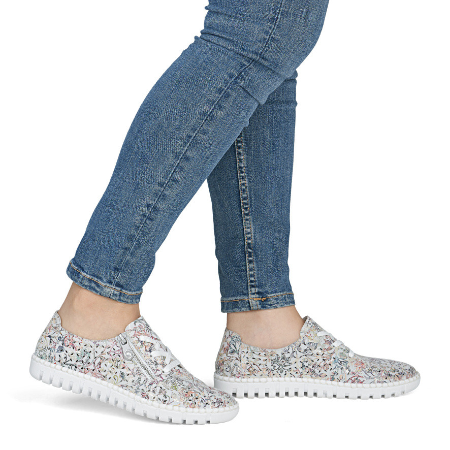 detail Dámské polobotky RIEKER M2306-92 šedá S6