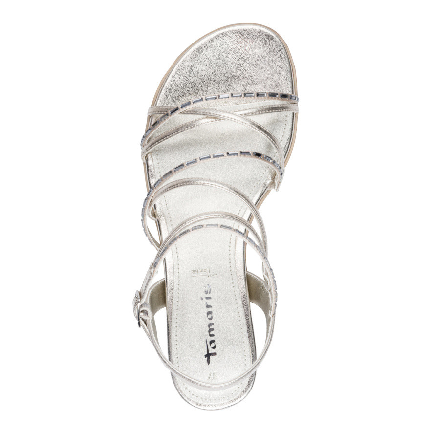 detail Dámské sandály TAMARIS 28103-42-957 stříbrná S6