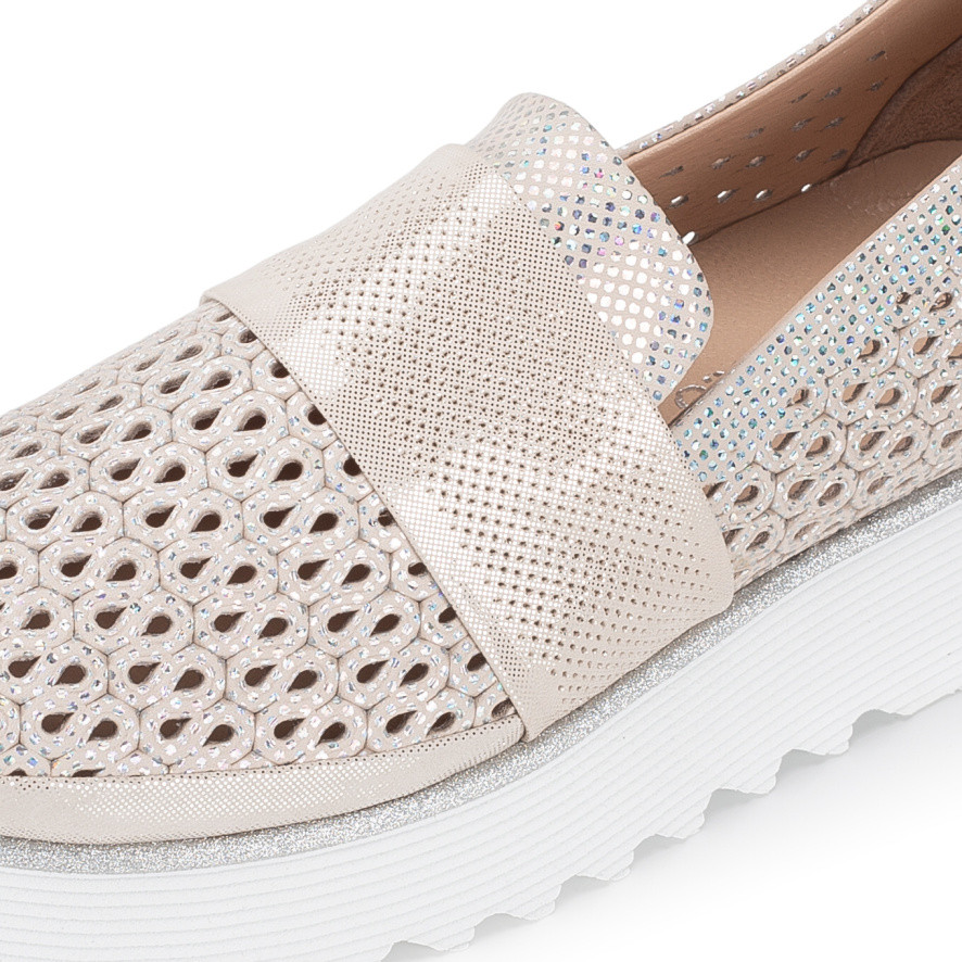 detail Dámské mokasíny IBERIUS P015-108 148-94 béžová S6