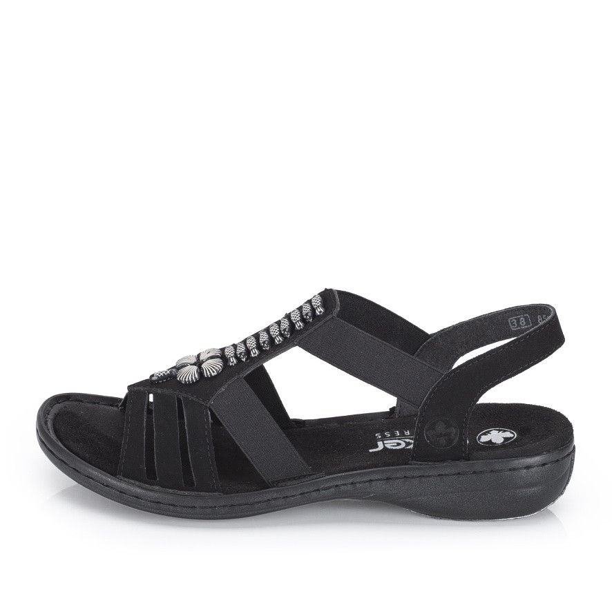 detail Dámské sandály RIEKER 60806-00 černá S6