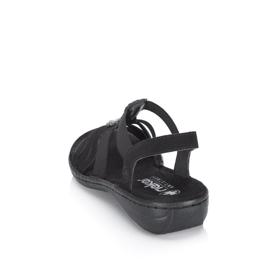 detail Dámské sandály RIEKER 60806-00 černá S6