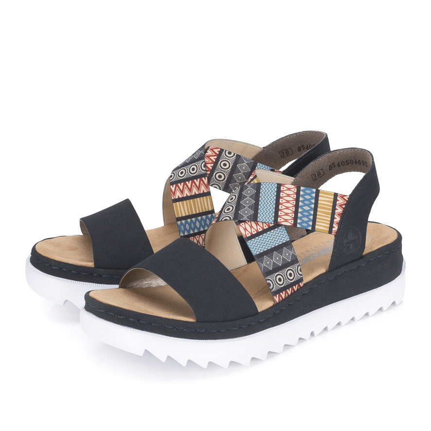 detail Dámské sandály RIEKER V44G8-14 modrá S6