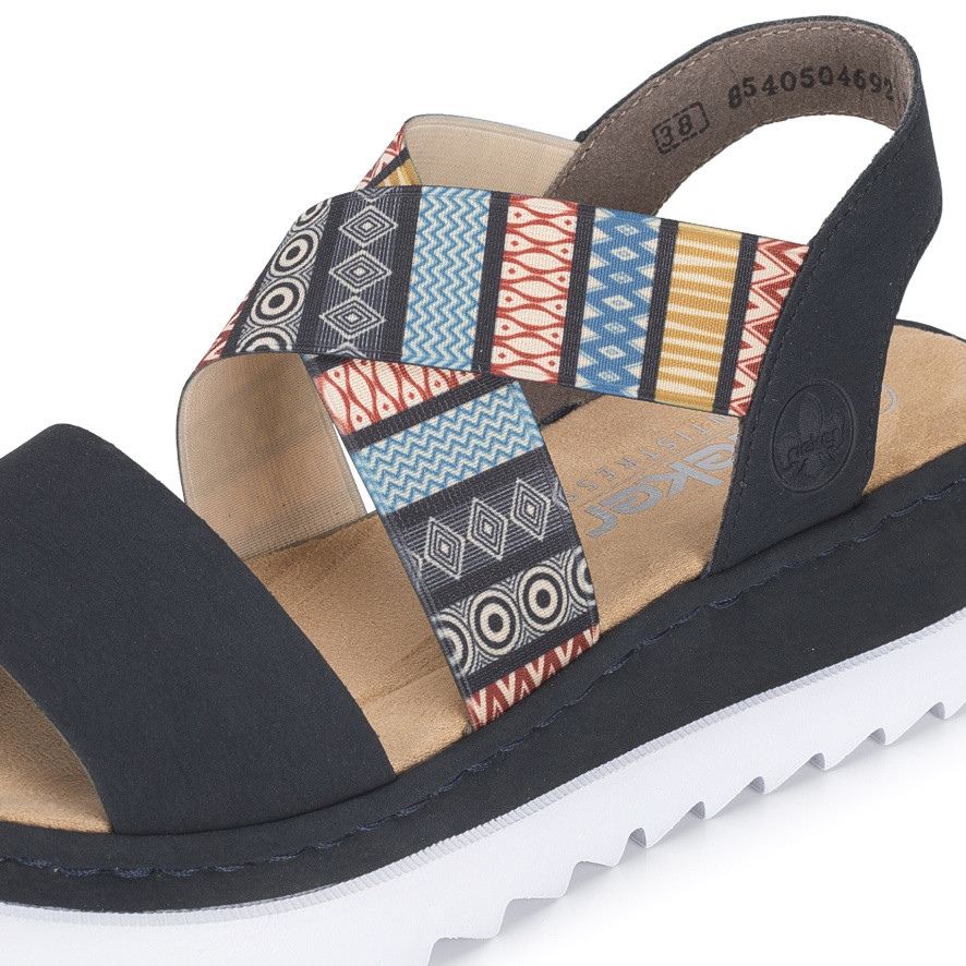 detail Dámské sandály RIEKER V44G8-14 modrá S6