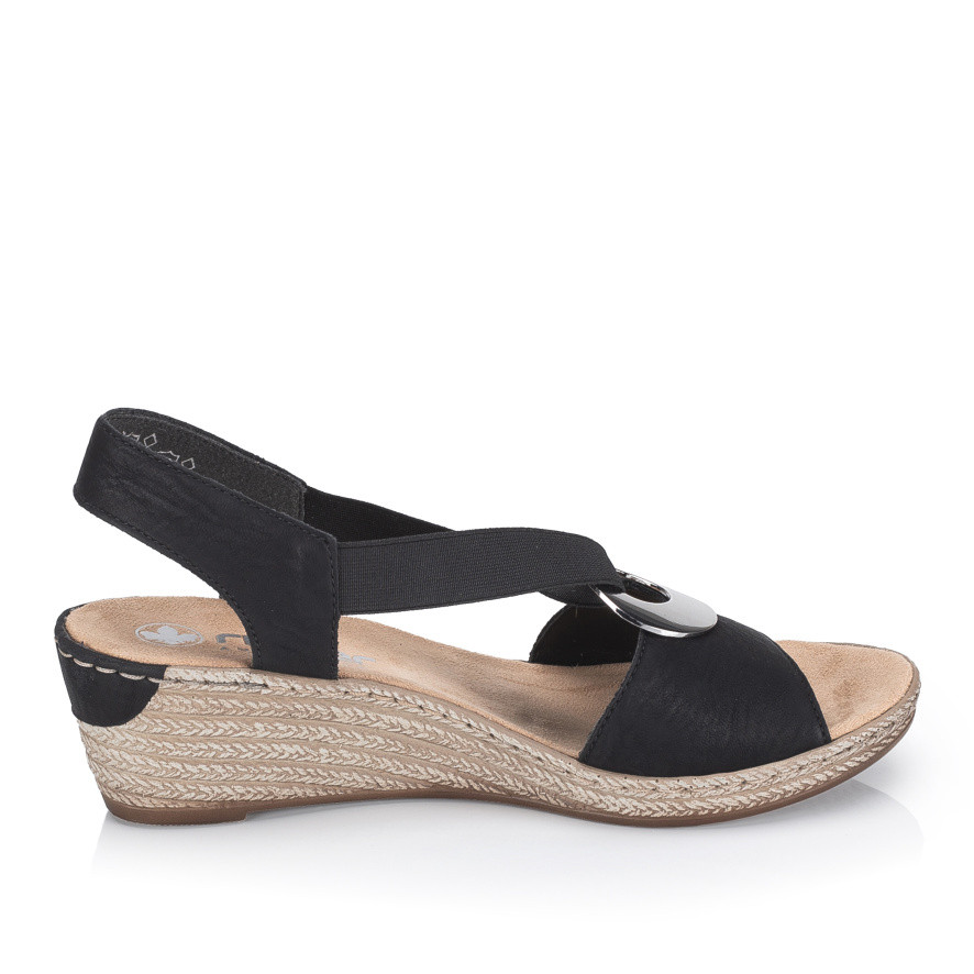 detail Dámské sandály RIEKER 624H6-00 černá S6