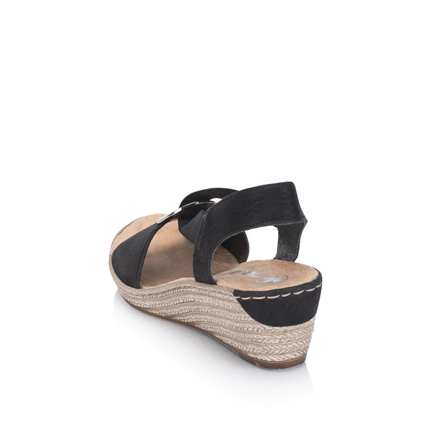detail Dámské sandály RIEKER 624H6-00 černá S6