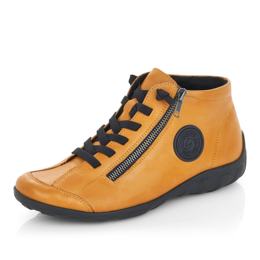 detail Dámská kotníková obuv REMONTE R3491-68 žlutá W1