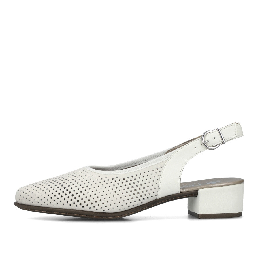 detail Dámské lodičky RIEKER 47066-80 bílá S6