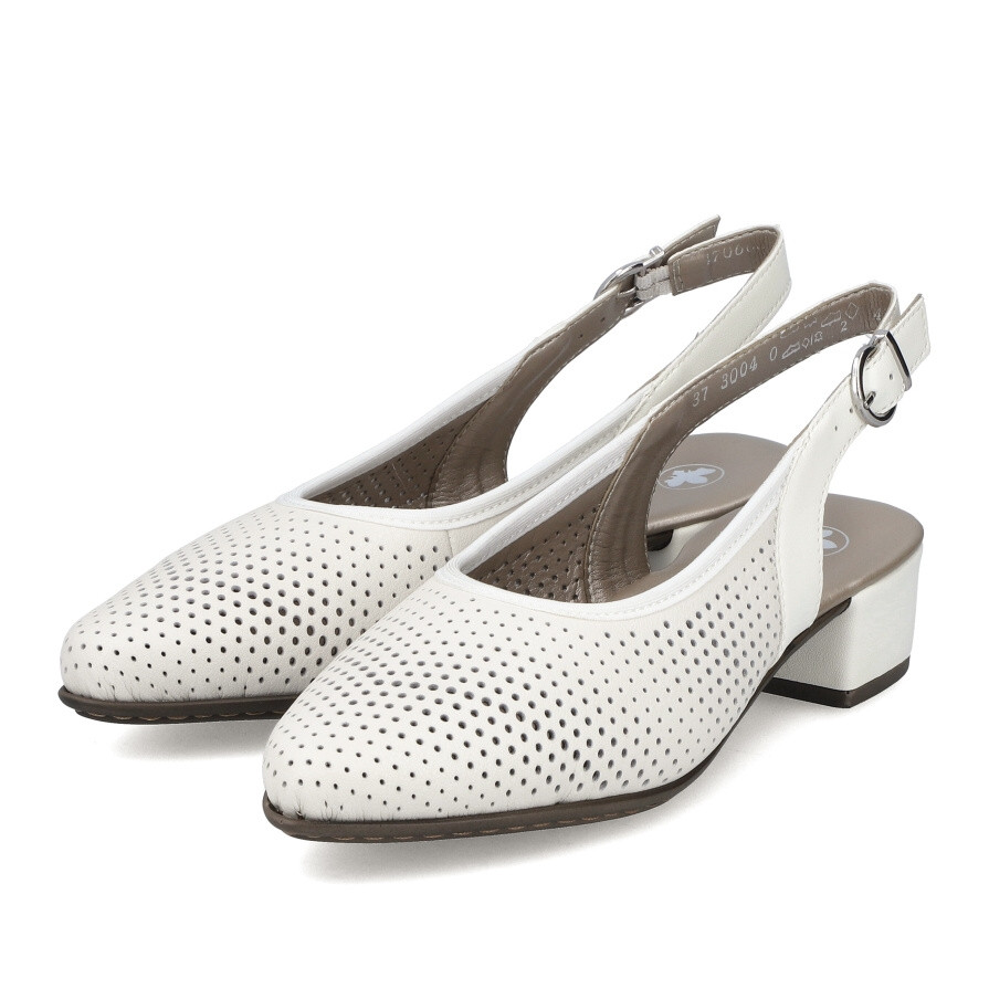 detail Dámské lodičky RIEKER 47066-80 bílá S6