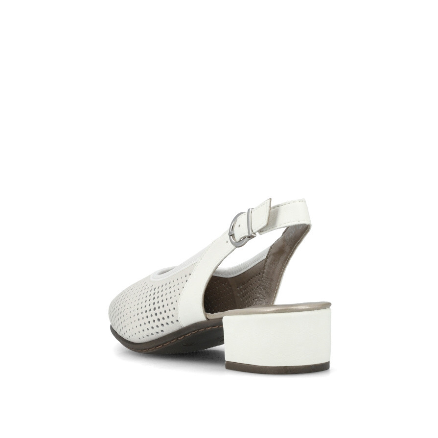 detail Dámské lodičky RIEKER 47066-80 bílá S6