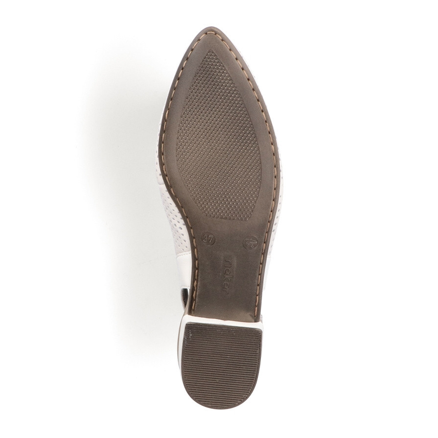 detail Dámské lodičky RIEKER 47066-80 bílá S6