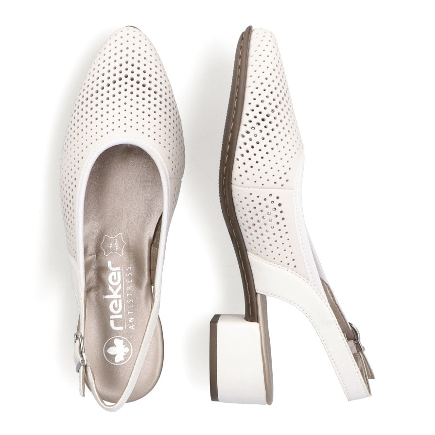 detail Dámské lodičky RIEKER 47066-80 bílá S6
