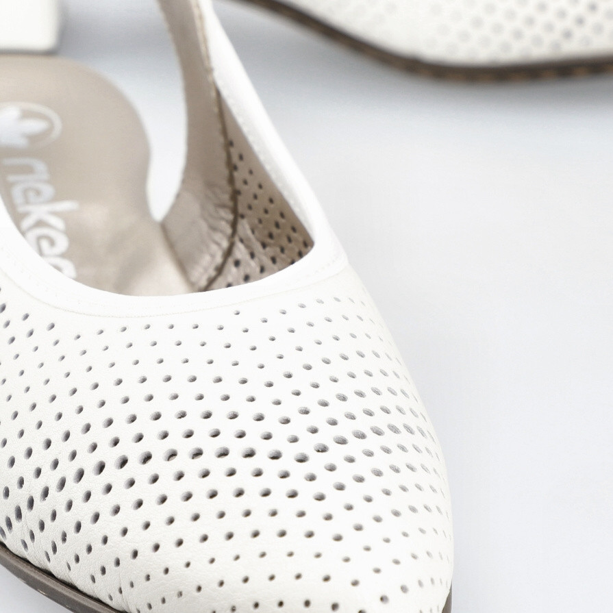 detail Dámské lodičky RIEKER 47066-80 bílá S6