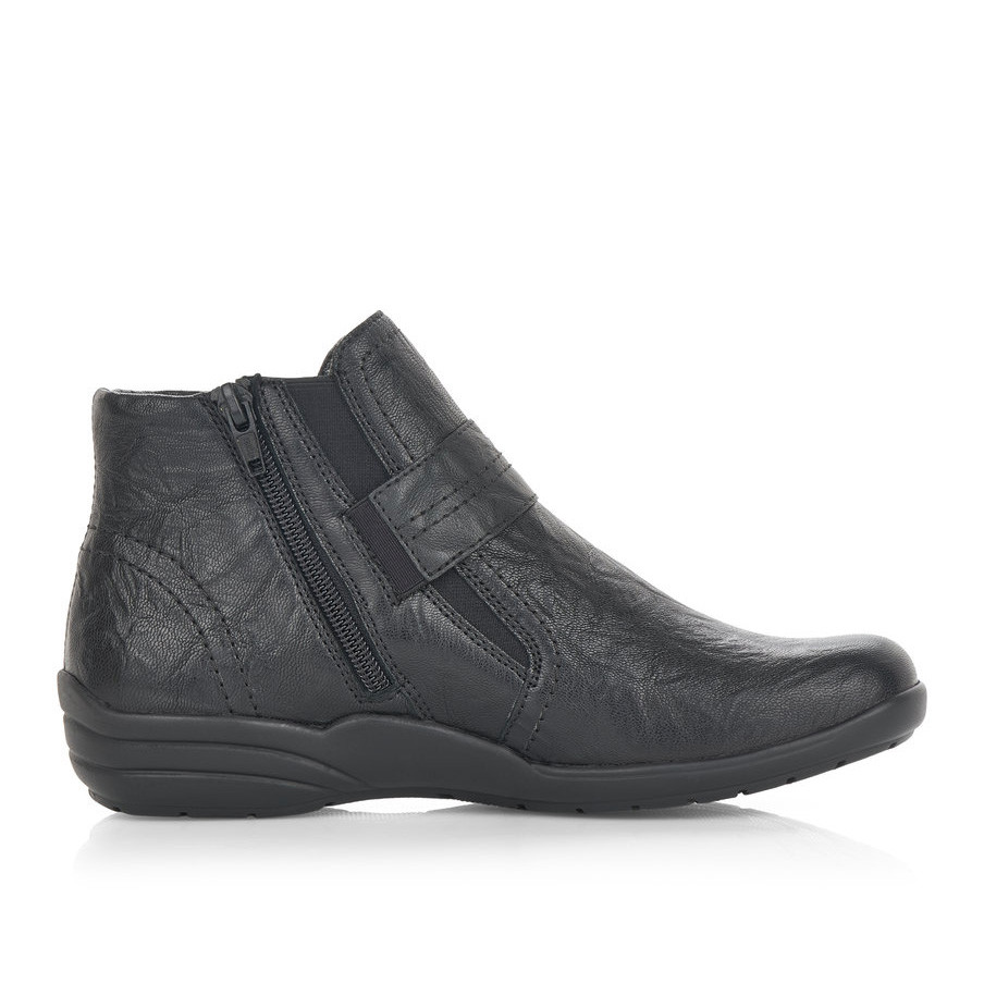 detail Dámská kotníková obuv REMONTE R7672-01 černá W0