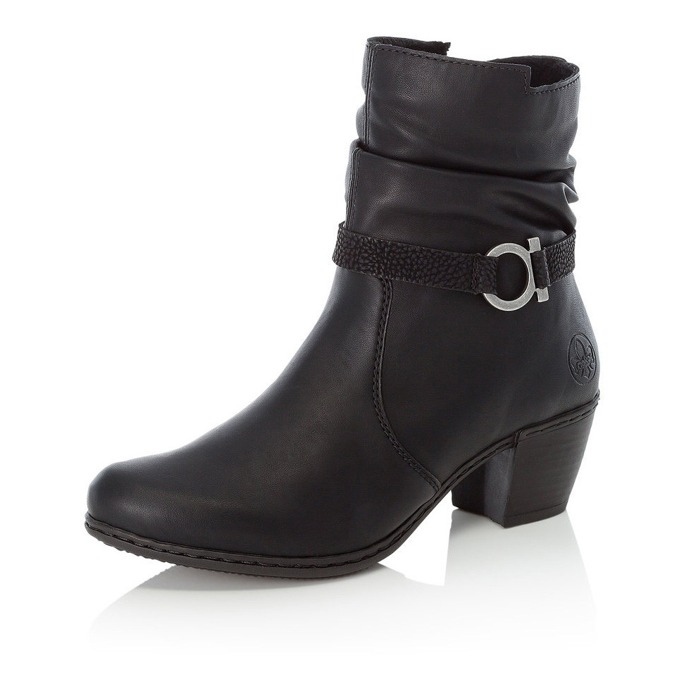 detail Dámská kotníková obuv RIEKER Y2189-00 černá W0